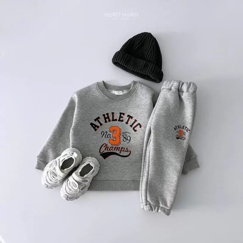 Haro Haro - Korean Children Fashion - #fashionkids - Number 3 Top Bottom Set Fleece - 6