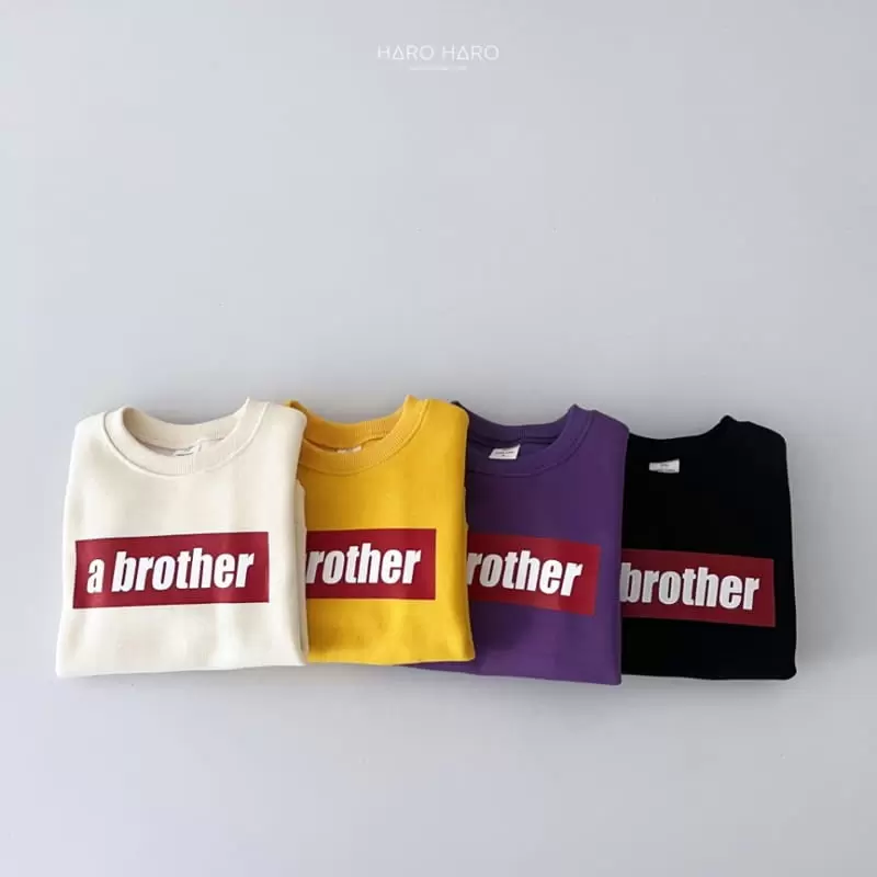 Haro Haro - Korean Children Fashion - #kidsshorts - Brother Sweatshirt Fleece - 2
