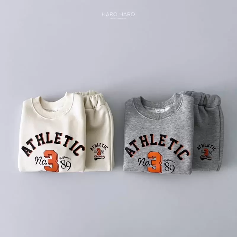 Haro Haro - Korean Children Fashion - #kidsshorts - Number 3 Top Bottom Set Fleece - 7