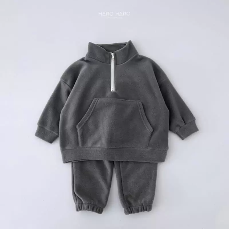 Haro Haro - Korean Children Fashion - #minifashionista - Cozy Anorak Top Bottom Set - 4