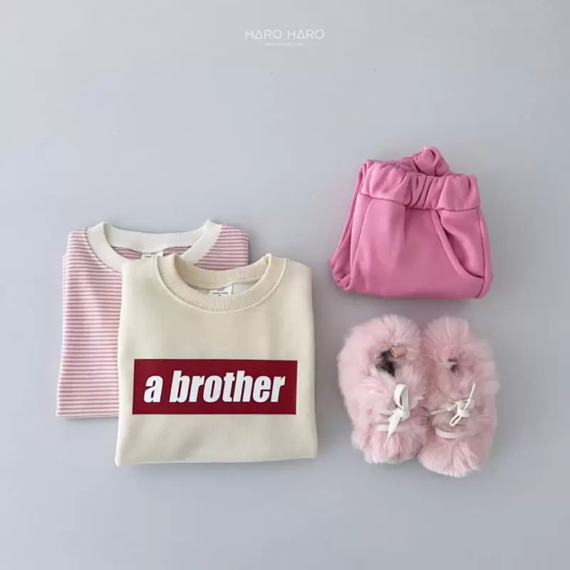 Haro Haro - Korean Children Fashion - #stylishchildhood - Brother Sweatshirt Fleece - 12