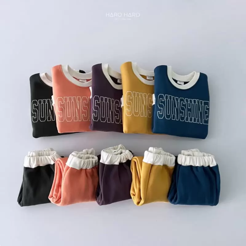Haro Haro - Korean Children Fashion - #todddlerfashion - Sunshine Top Bottom Set Fleece