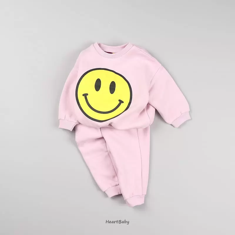 Heart Baby - Korean Children Fashion - #Kfashion4kids - Smile Top Bottom Set - 6