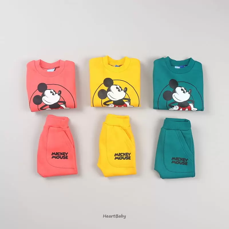 Heart Baby - Korean Children Fashion - #childrensboutique - Fleece 1928 M Top Bottom Set - 4