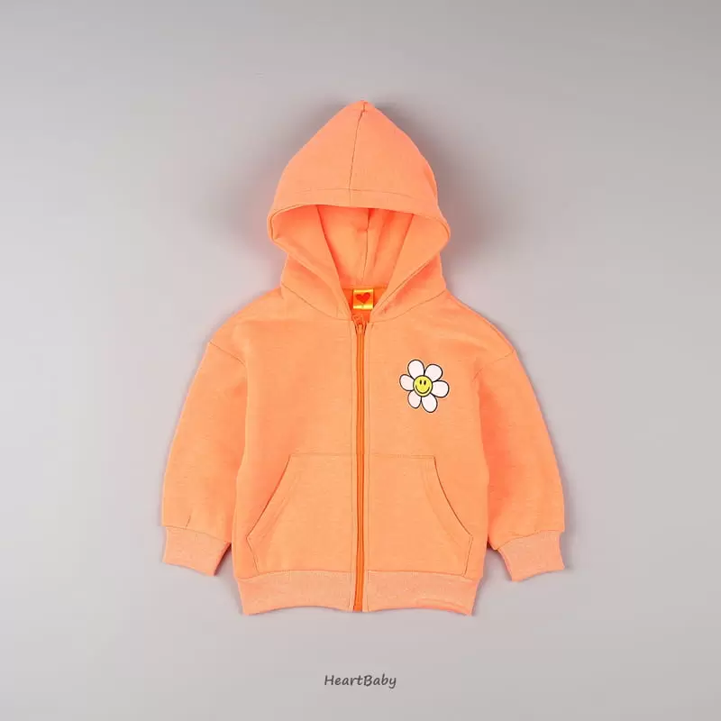 Heart Baby - Korean Children Fashion - #kidzfashiontrend - Sun Flower Hoody Zip-up - 6