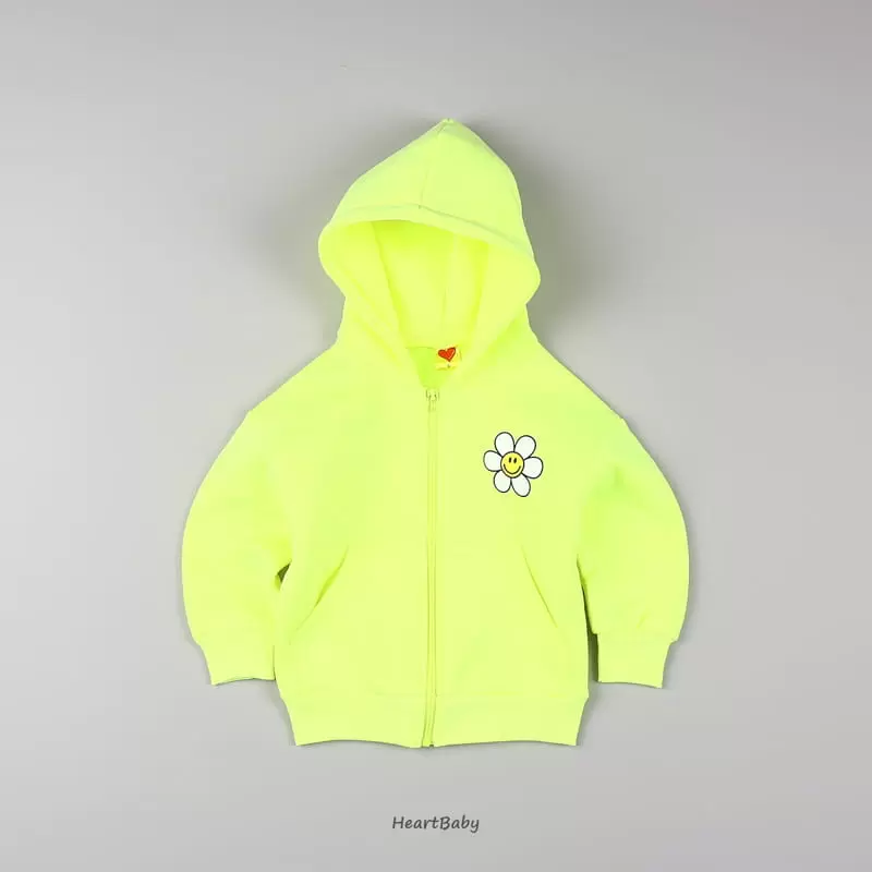 Heart Baby - Korean Children Fashion - #littlefashionista - Sun Flower Hoody Zip-up - 8