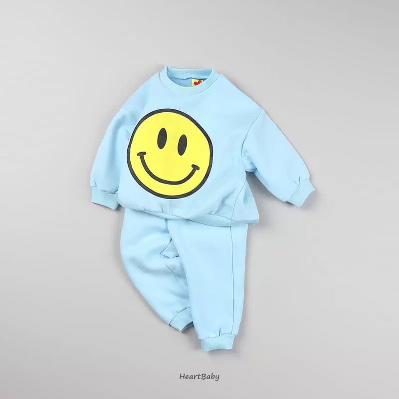Heart Baby - Korean Children Fashion - #magicofchildhood - Smile Top Bottom Set - 8
