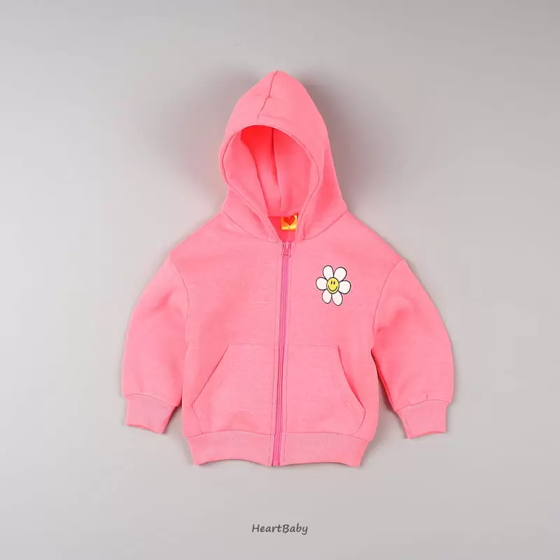 Heart Baby - Korean Children Fashion - #minifashionista - Sun Flower Hoody Zip-up - 10