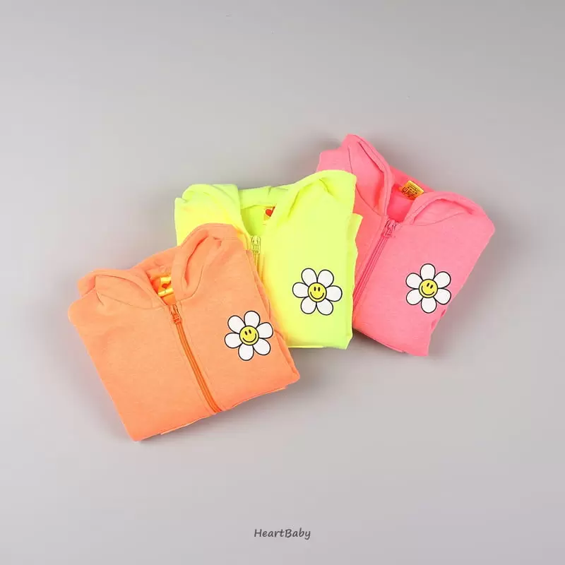 Heart Baby - Korean Children Fashion - #prettylittlegirls - Sun Flower Hoody Zip-up - 11