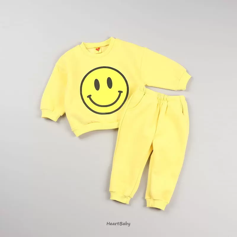 Heart Baby - Korean Children Fashion - #prettylittlegirls - Smile Top Bottom Set - 10