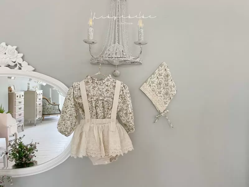Hi Byebebe - Korean Baby Fashion - #babyboutique - Lace Dungarees Bloomer - 12