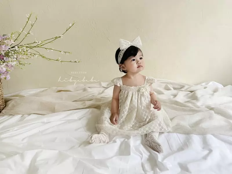 Hi Byebebe - Korean Baby Fashion - #babyboutique - Frog Flower Lace One-piece - 3