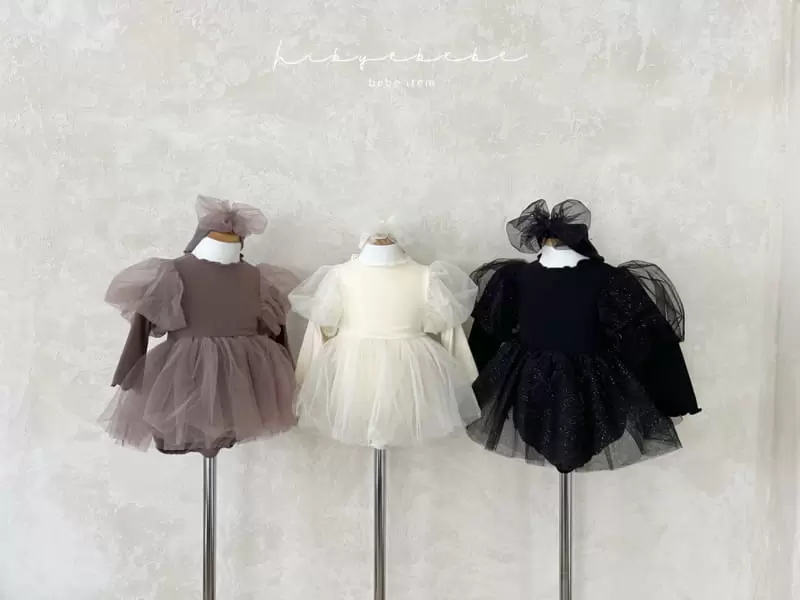 Hi Byebebe - Korean Baby Fashion - #babyoutfit - Achoo Sha Bodysuit Hairband Set