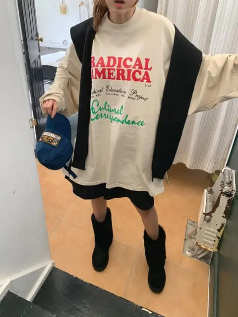 Jkichi - Korean Women Fashion - #momslook - America Tee - 12