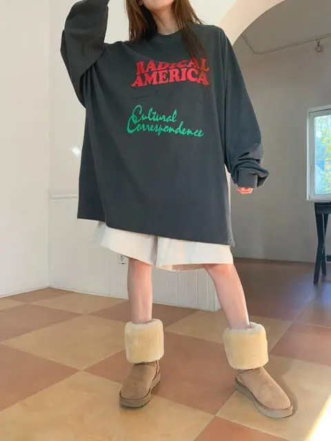 Jkichi - Korean Women Fashion - #momslook - America Tee - 2