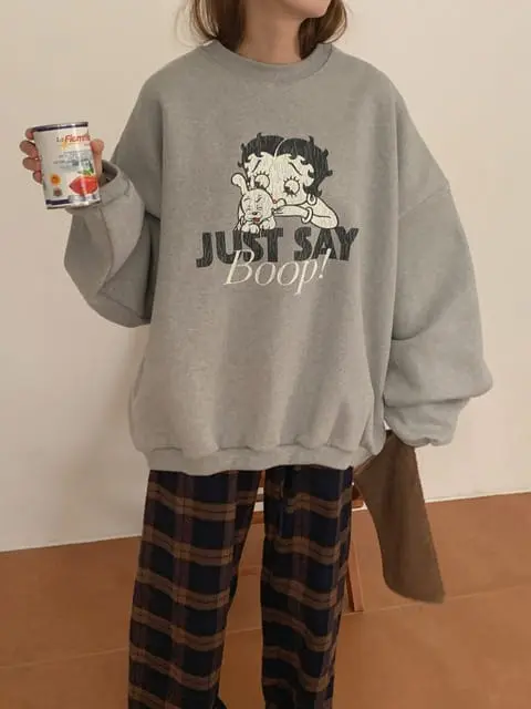 Jkichi - Korean Women Fashion - #momslook - Betty Fleece Swaetshirt