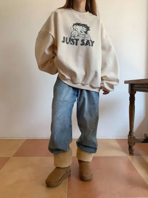 Jkichi - Korean Women Fashion - #momslook - Betty Fleece Swaetshirt - 11