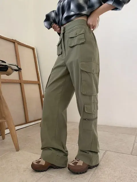Jkichi - Korean Women Fashion - #momslook - Bird Cargo Pants - 8