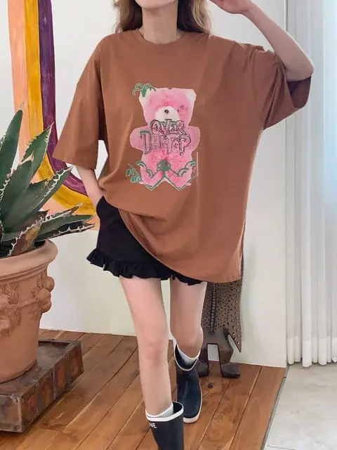 Jkichi - Korean Women Fashion - #womensfashion - Hot Bear Tee - 4
