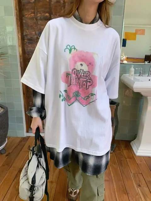 Jkichi - Korean Women Fashion - #momslook - Hot Bear Tee - 6