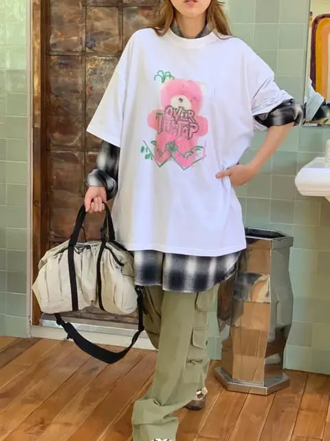 Jkichi - Korean Women Fashion - #momslook - Hot Bear Tee - 8