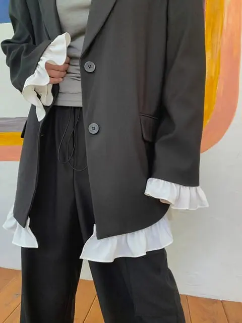 Jkichi - Korean Women Fashion - #momslook - Frill Jacket