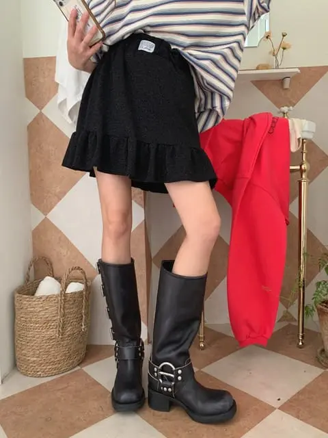 Jkichi - Korean Women Fashion - #momslook - P Cushin Skirt - 3