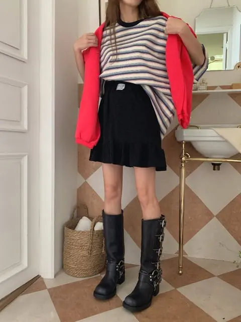 Jkichi - Korean Women Fashion - #momslook - P Cushin Skirt - 5