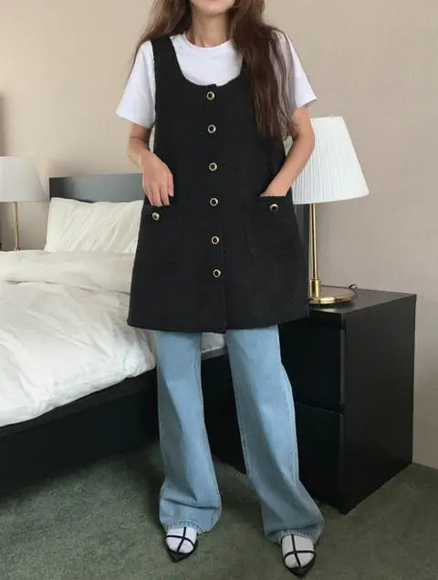 Jkichi - Korean Women Fashion - #momslook - Terry Color One-piece - 2