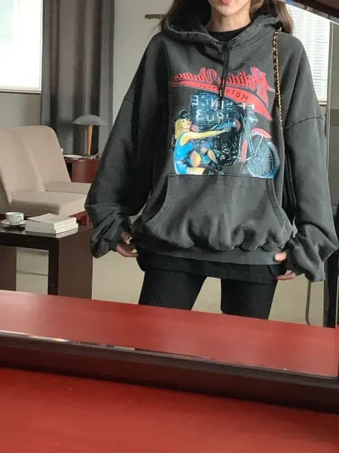 Jkichi - Korean Women Fashion - #pursuepretty - Moter Hoody Tee - 5