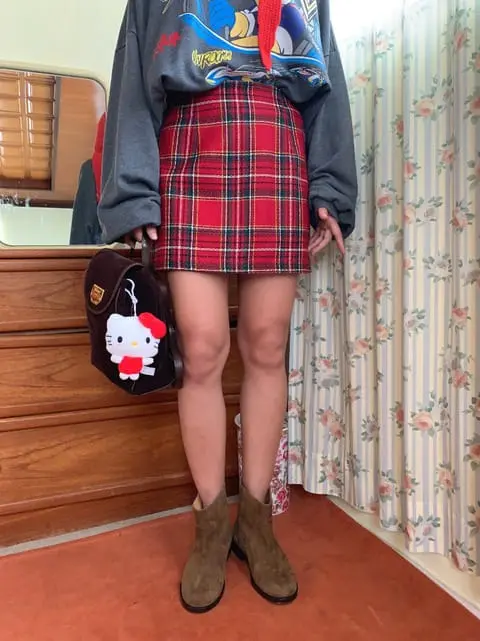 Jkichi - Korean Women Fashion - #shopsmall - Fall Check Skirt - 10