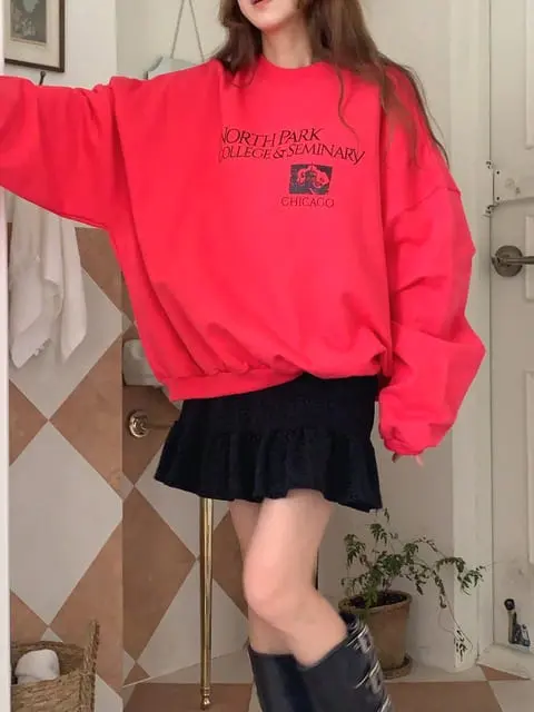 Jkichi - Korean Women Fashion - #shopsmall - College Sweatshirt - 5