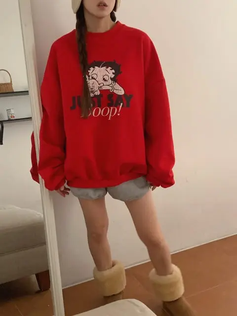 Jkichi - Korean Women Fashion - #momslook - Betty Fleece Swaetshirt - 4