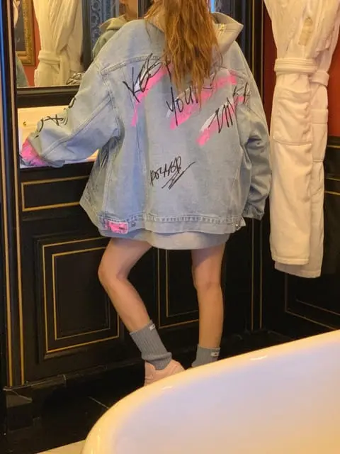 Jkichi - Korean Women Fashion - #womensfashion - Painting Jacket - 5