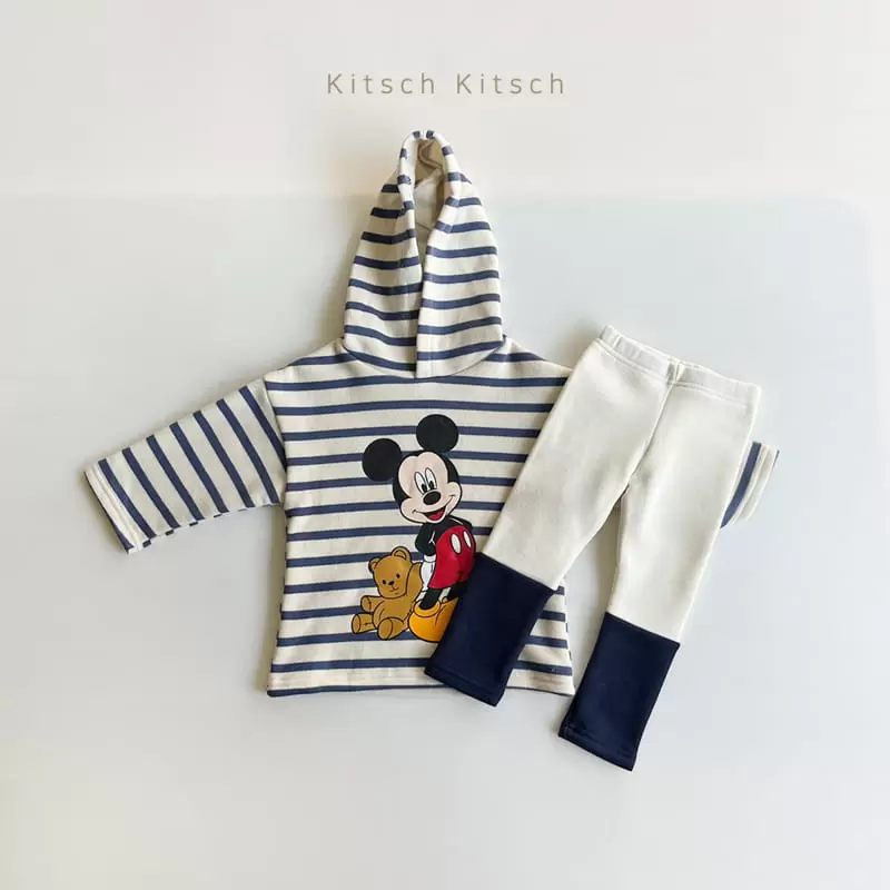 Kitsch Kitsch - Korean Children Fashion - #prettylittlegirls - Ppiyong Hoody Top Bottom Set