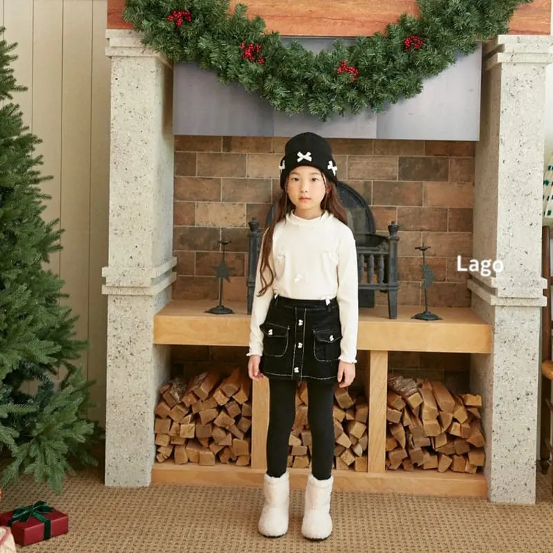 Lago - Korean Children Fashion - #Kfashion4kids - Ribbon Turtleneck Tee - 7