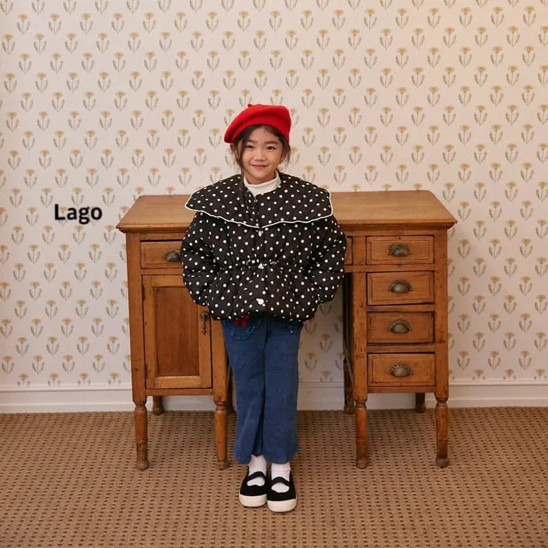 Lago - Korean Children Fashion - #designkidswear - Dot Collar Padding Jacket - 10
