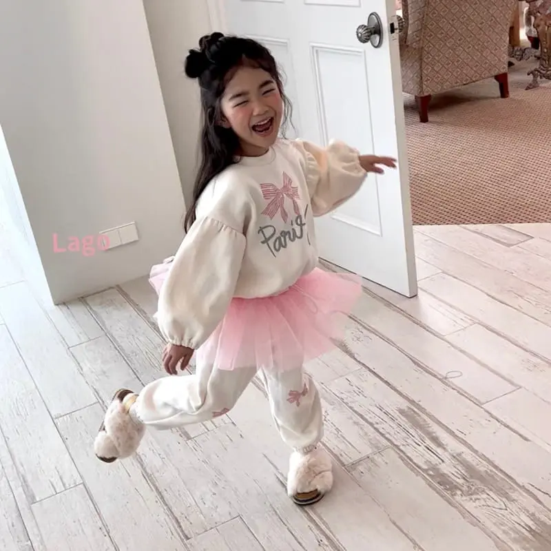 Lago - Korean Children Fashion - #discoveringself - Ribbon String Sweatshirt - 7