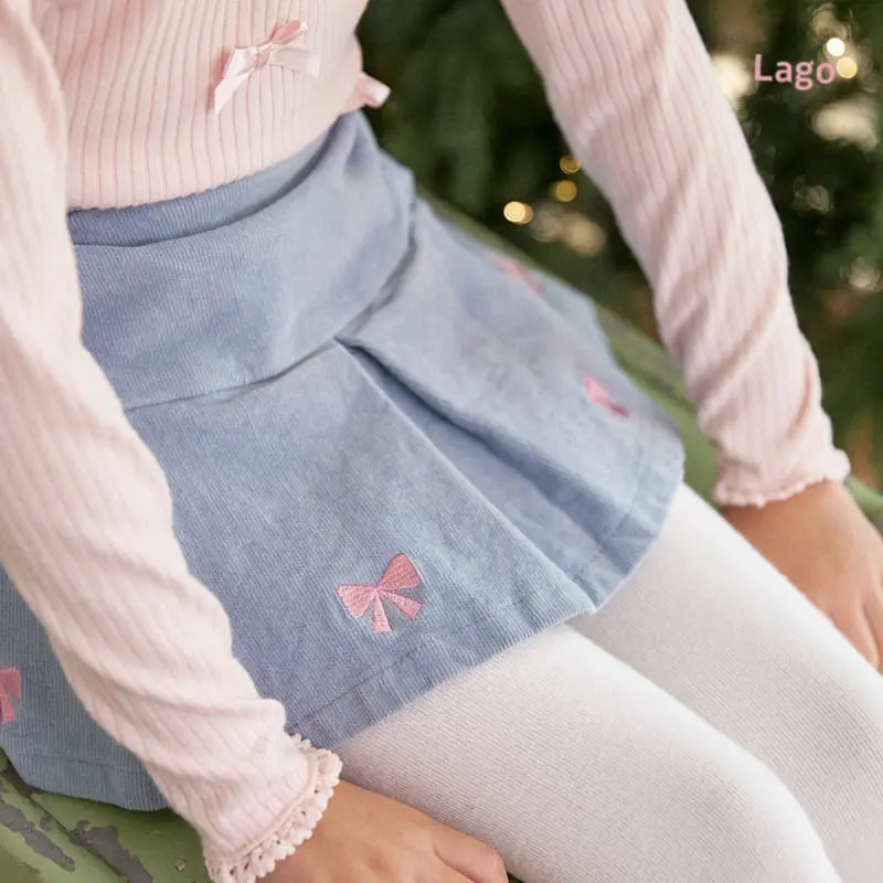 Lago - Korean Children Fashion - #kidzfashiontrend - Ribbon Turtleneck Tee - 6