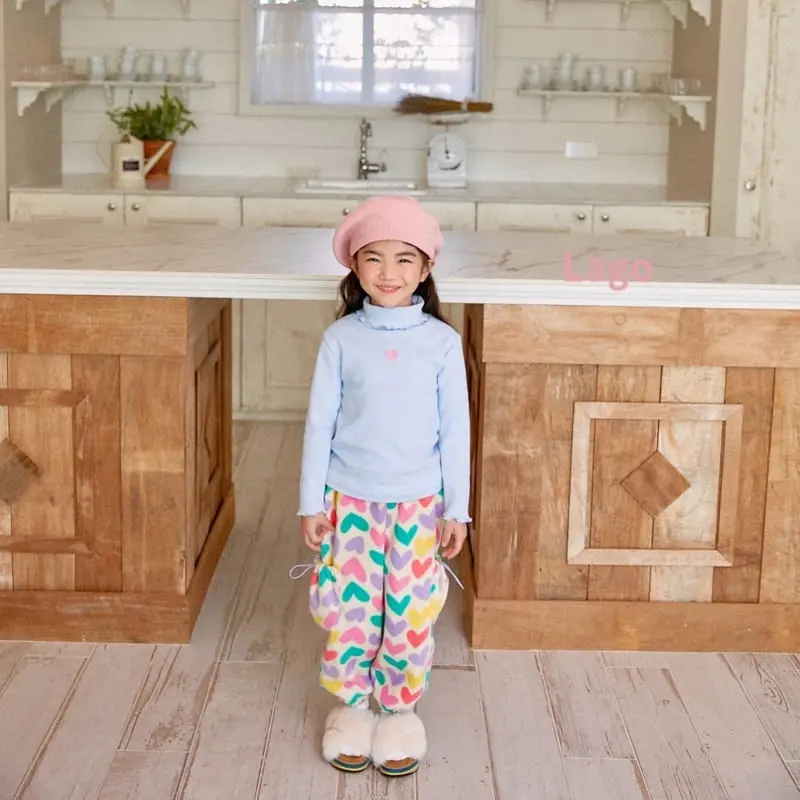 Lago - Korean Children Fashion - #kidzfashiontrend - Heart Turtleneck Tee - 5