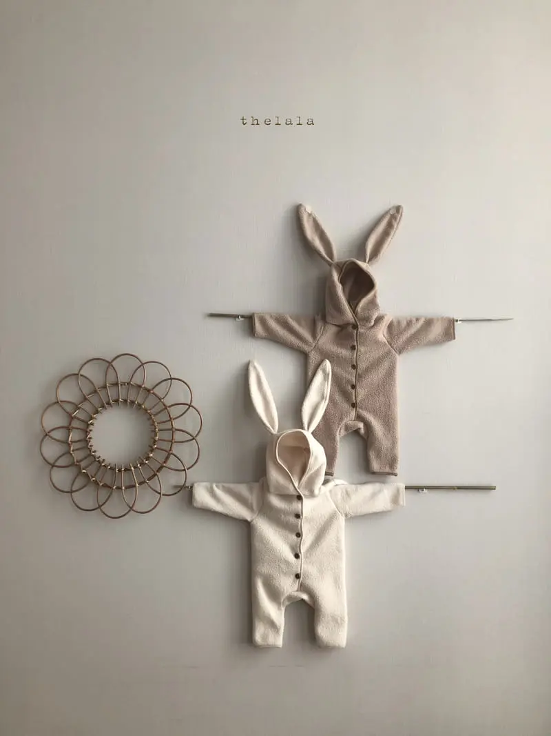 Lala - Korean Baby Fashion - #babygirlfashion - Puff Rabbit Bodysuit
