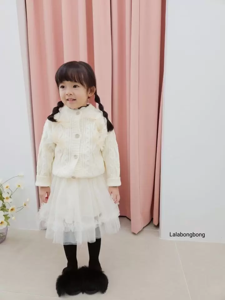 Lalabongbong - Korean Children Fashion - #discoveringself - Ribbon Cardigan - 2
