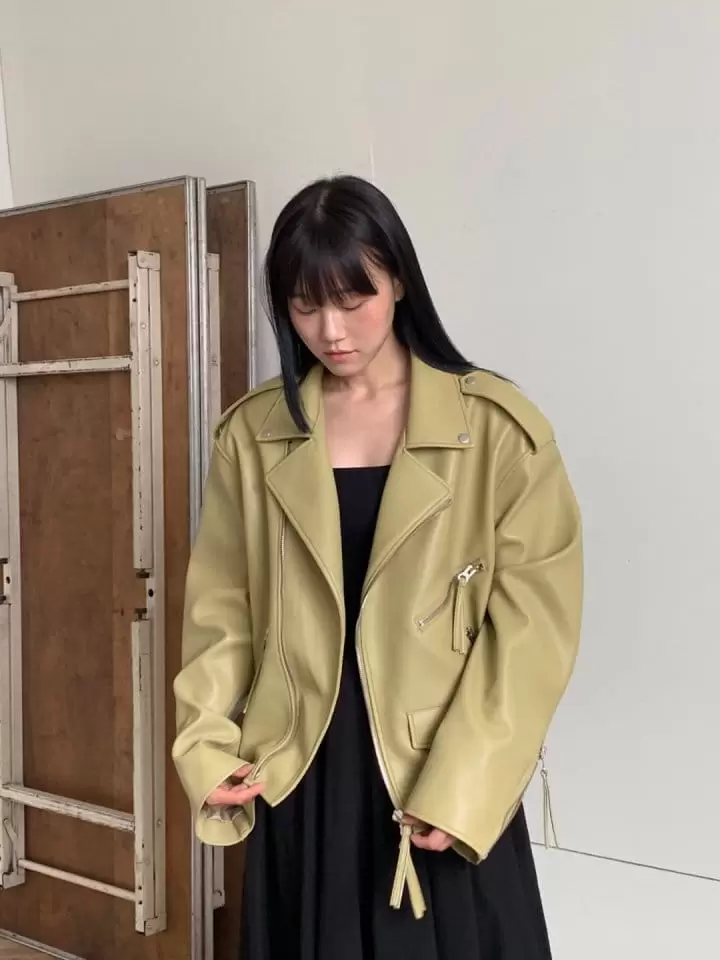 Lefave - Korean Women Fashion - #momslook - Leather Jacket - 7