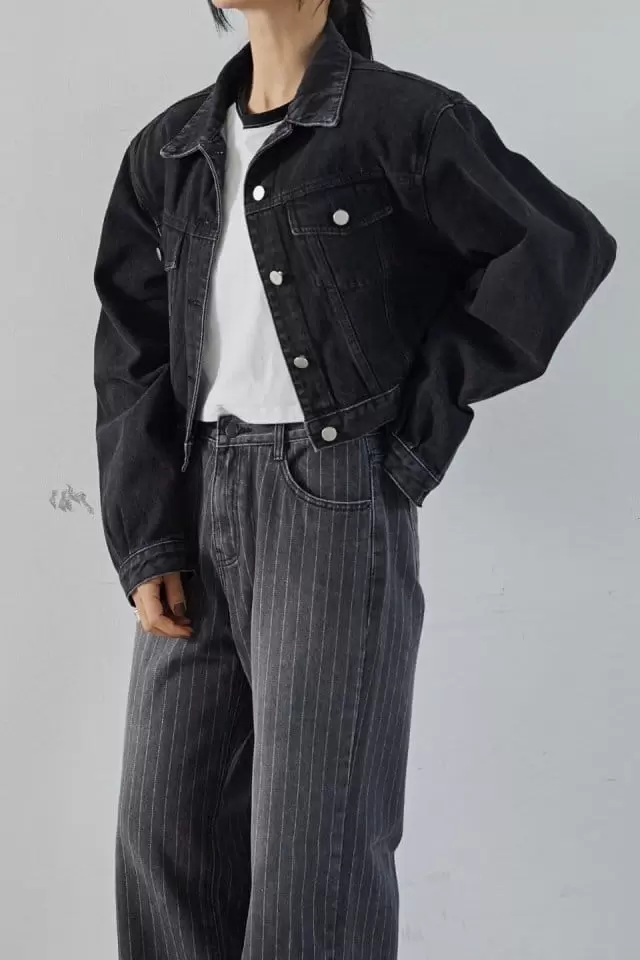Lefave - Korean Women Fashion - #momslook - Vintage Denim Jacket - 11