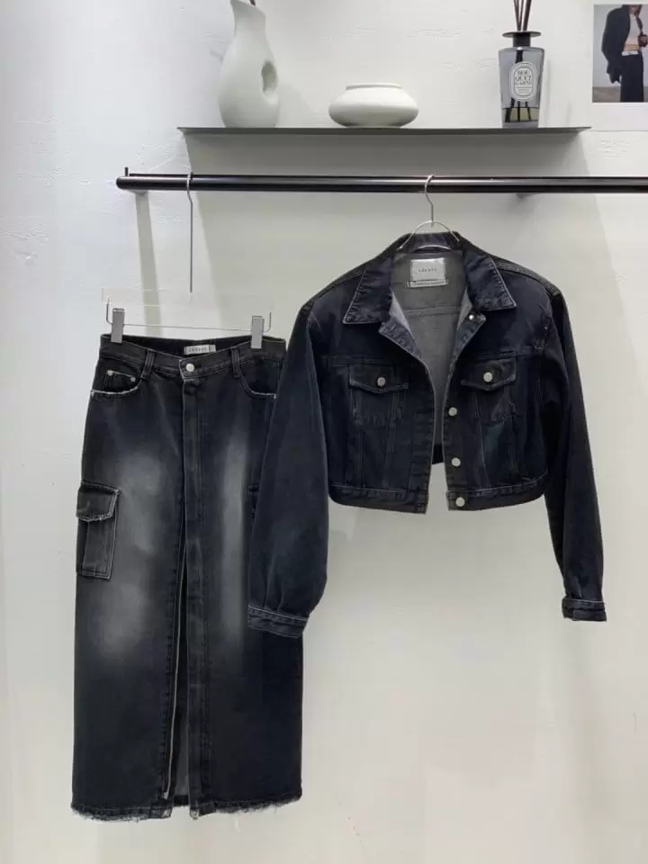 Lefave - Korean Women Fashion - #romanticstyle - Vintage Denim Jacket