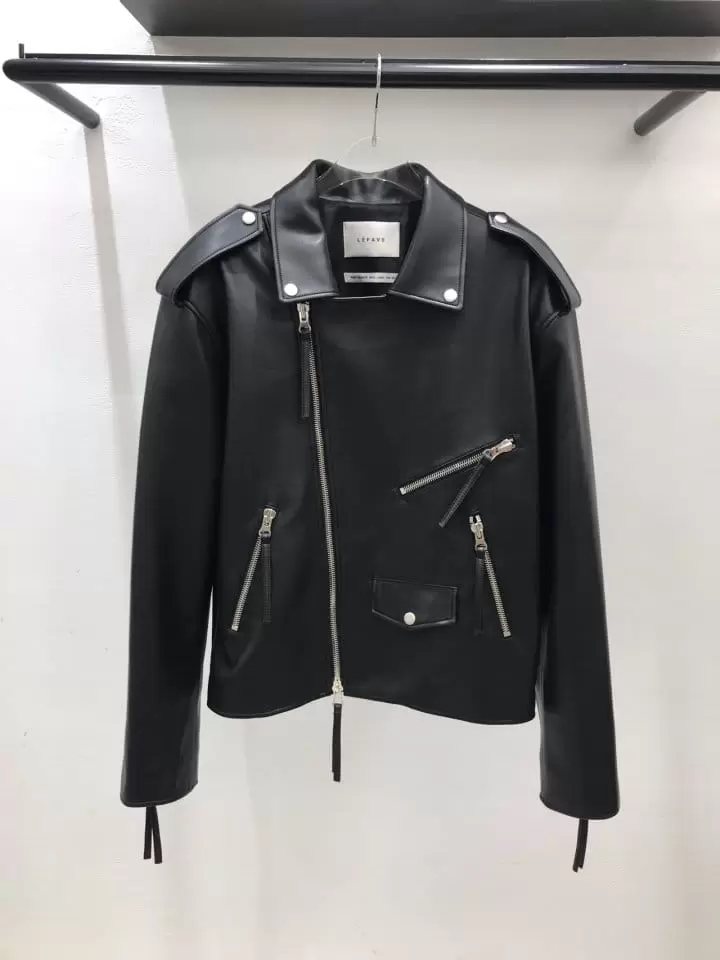 Lefave - Korean Women Fashion - #thatsdarling - Leather Jacket