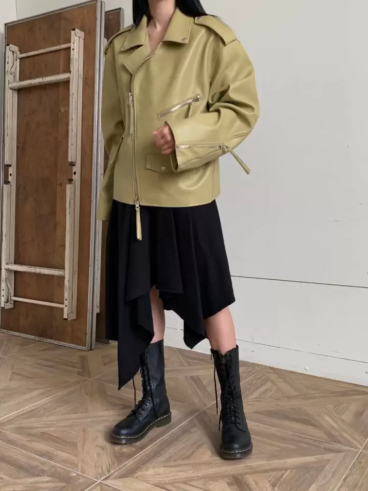 Lefave - Korean Women Fashion - #womensfashion - Leather Jacket - 6