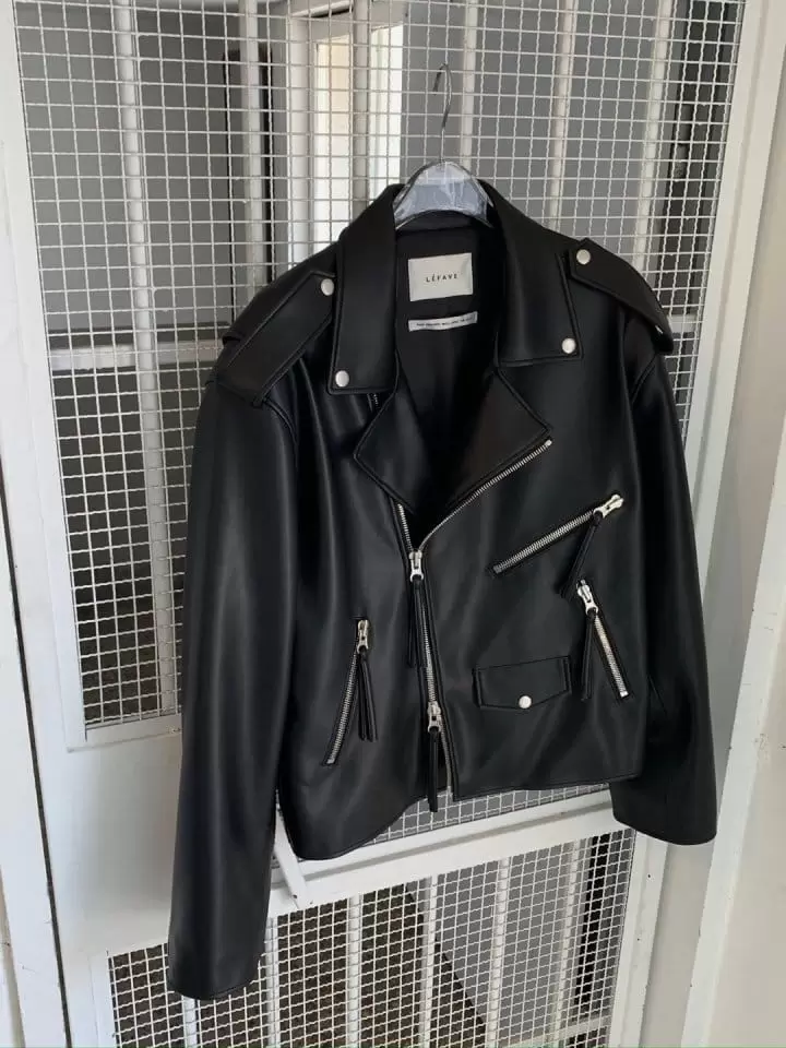 Lefave - Korean Women Fashion - #womensfashion - Leather Jacket - 8