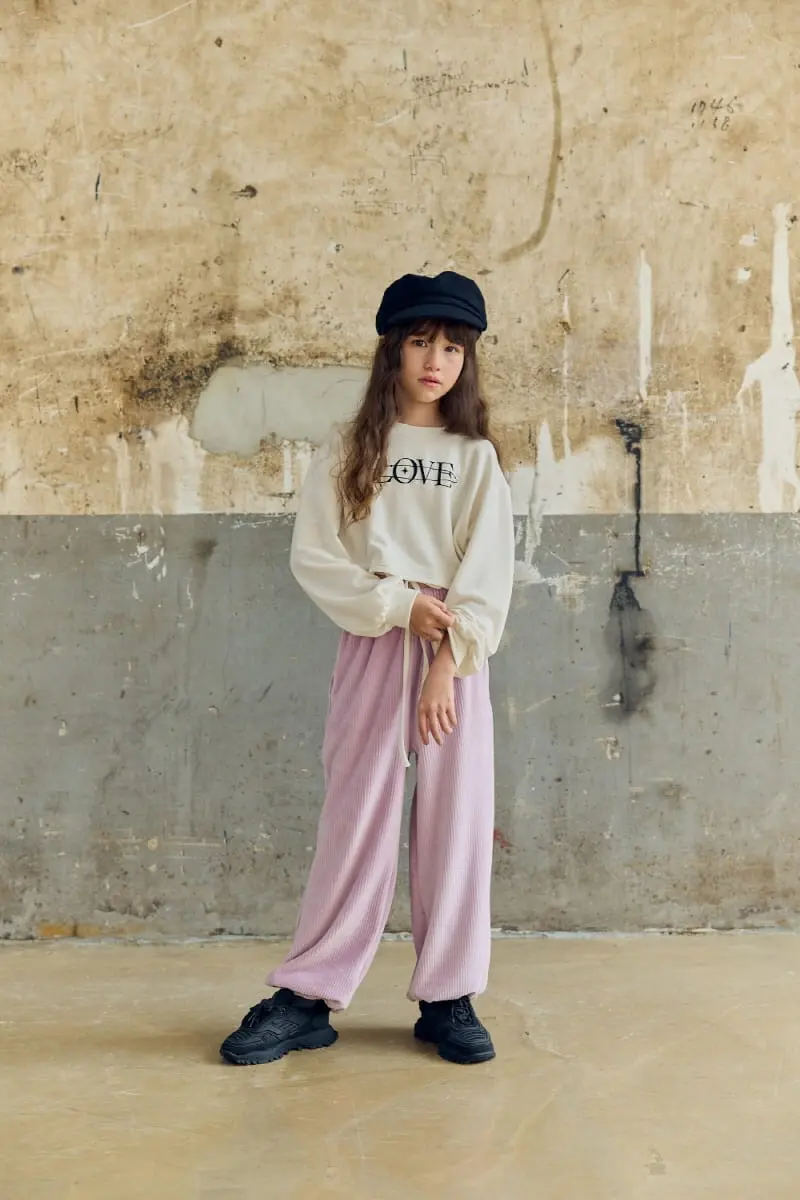 Lilas - Korean Children Fashion - #minifashionista - Love Crop Tee - 3