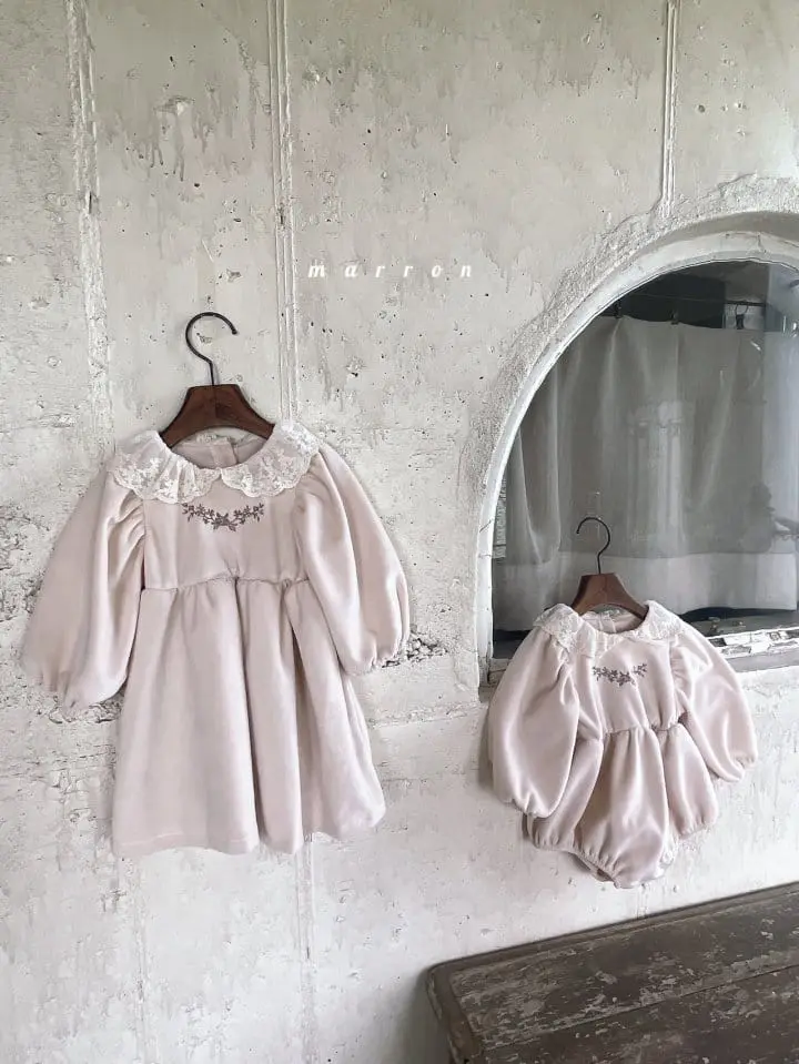 Marron Kid - Korean Baby Fashion - #babyboutique - Rozly Veloure Bodysuit - 10